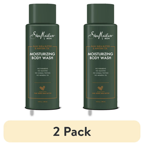 (2 Pack)  Men'S Moisturizing Body Wash, Shea Butter and Mafura Oil, 15 Fl Oz