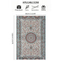 VIKAMA Classic Mosque Print Islamic Prayer Mat, Foldable Travel Muslim Rug, Washable Lightweight Janamaz for Eid Ramadan Gifts